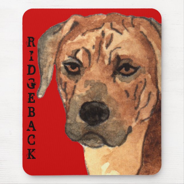 Rhodesian Ridgeback Färg Block Musmatta (Framsidan)