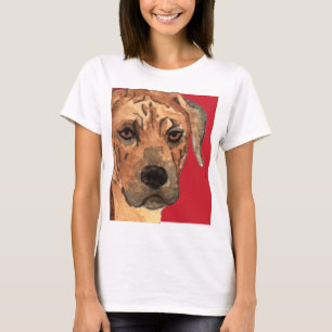 Rhodesian Ridgeback Färg Block Tee Shirt