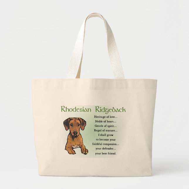 Rhodesian Ridgeback-gåvor Jumbo Tygkasse (Framsidan)