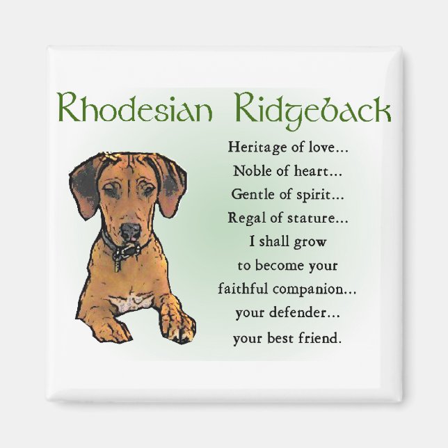 Rhodesian Ridgeback-gåvor Magnet (Framsidan)