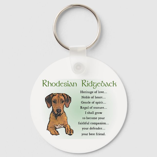Rhodesian Ridgeback-gåvor Nyckelring (Framsida)