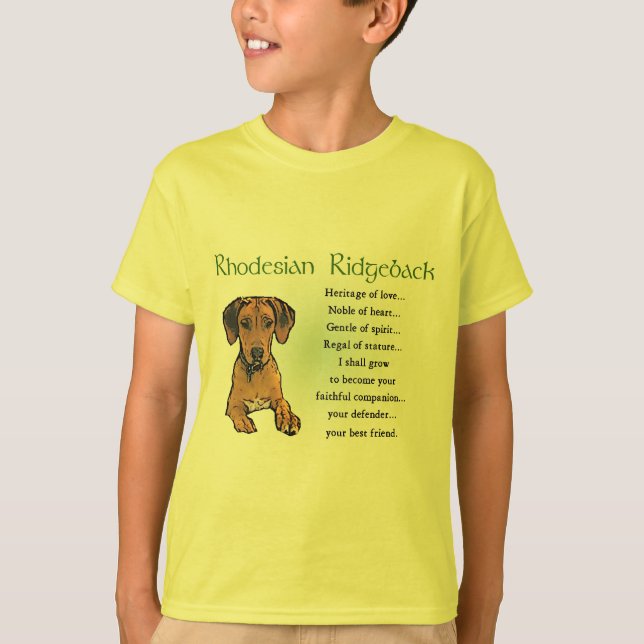 Rhodesian Ridgeback-gåvor Tee Shirt (Framsida)