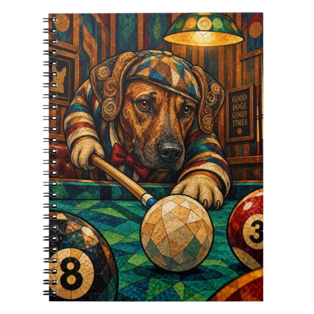 Rhodesian Ridgeback, Geometriskt mosaik Anteckningsbok (Framsidan)
