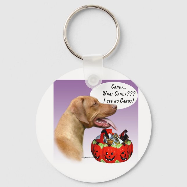 Rhodesian Ridgeback Halloween Candy Nyckelring (Framsida)