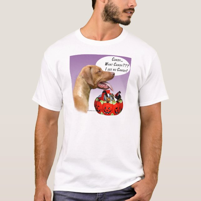 Rhodesian Ridgeback Halloween Candy T-shirt (Framsida)