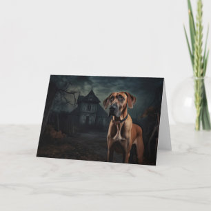Rhodesian Ridgeback Halloween Scary Kort