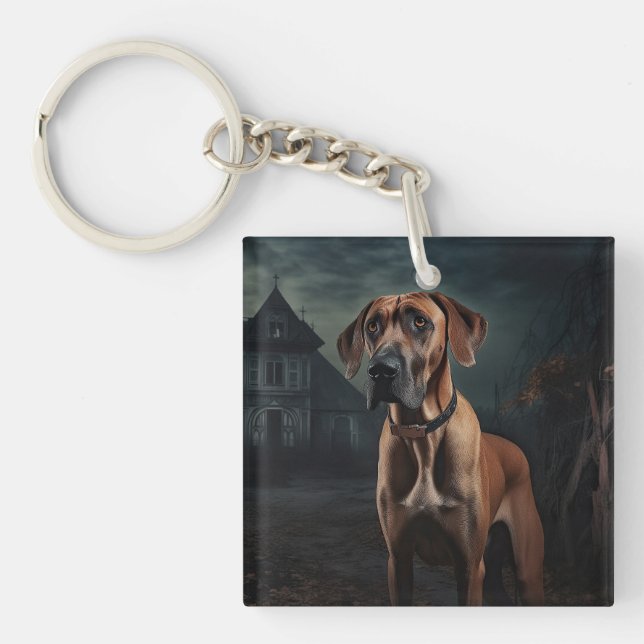 Rhodesian Ridgeback Halloween Skräckinjagande (Framsidan)