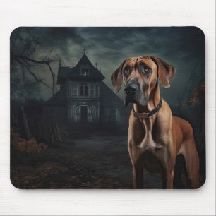 Rhodesian Ridgeback Halloween Skräckinjagande Musmatta