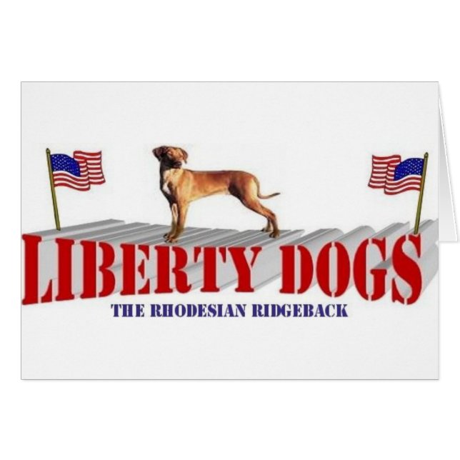 Rhodesian Ridgeback Hälsningskort (Framsidan Horizontal)