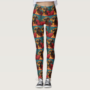 Rhodesian Ridgeback Hjärtros Alla hjärtans dag Leggings