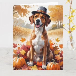 Rhodesian Ridgeback Höstlöv Tackgivningsdag Konst Kort