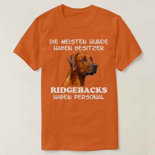 Rhodesian Ridgeback Hund älskare T Shirt (Design framsida)