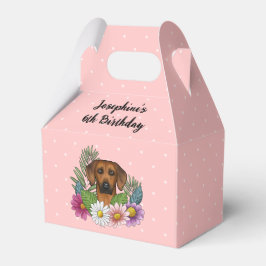 Rhodesian Ridgeback Hund and Flowers Födelsedagsfe Presentaskar