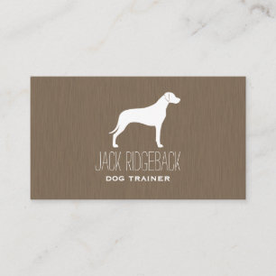 Rhodesian Ridgeback Hund aveln Silhouette Visitkort