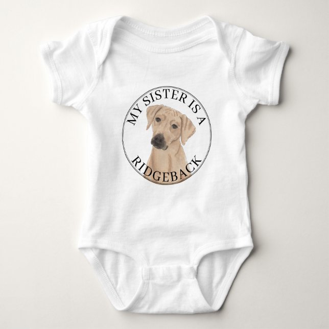 Rhodesian Ridgeback Hund Big Sister T Shirt (Framsida)