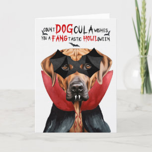 Rhodesian Ridgeback Hund Count DOGcula Halloween Helgkort