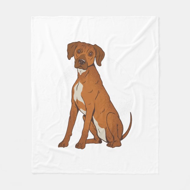 Rhodesian Ridgeback-hund Fleecefilt (Framsidan)
