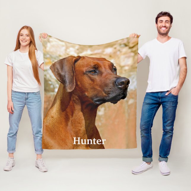 Rhodesian Ridgeback Hund Fleecefilt (På plats)