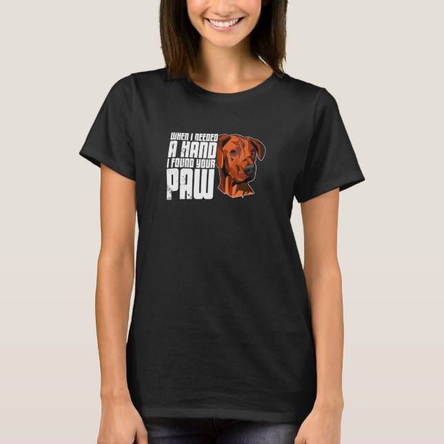Rhodesian Ridgeback Hund Hund Puppy T Shirt (Framsida)
