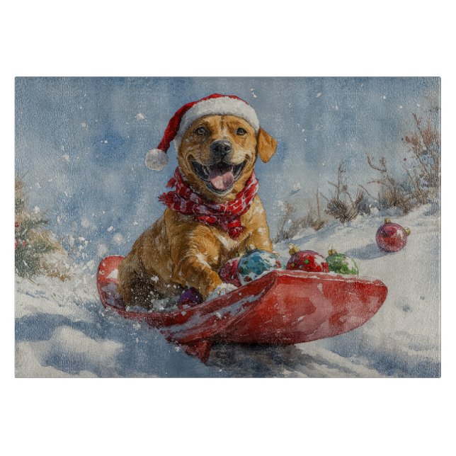 Rhodesian Ridgeback Hund i Släde Jul (Framsidan)