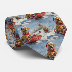 Rhodesian Ridgeback Hund i Sledge-julen Slips
