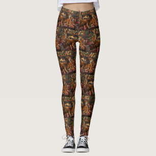 Rhodesian Ridgeback-Hund Jul Festive Leggings
