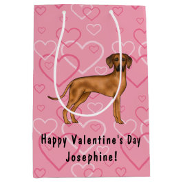 Rhodesian Ridgeback Hund Kärlek Hjärtmönster Rosa