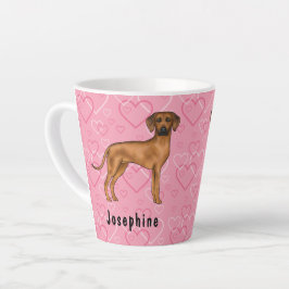 Rhodesian Ridgeback Hund på Rosa Hjärtar med Namn