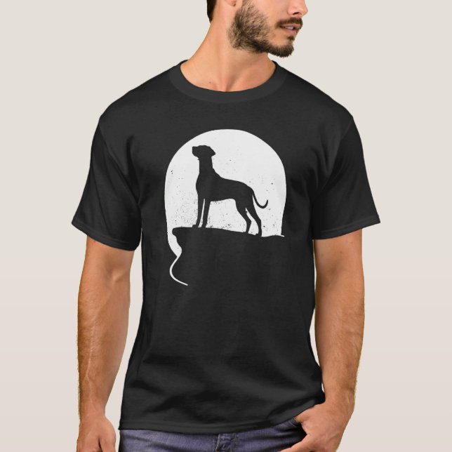 Rhodesian Ridgeback Hund Retro T Shirt (Framsida)