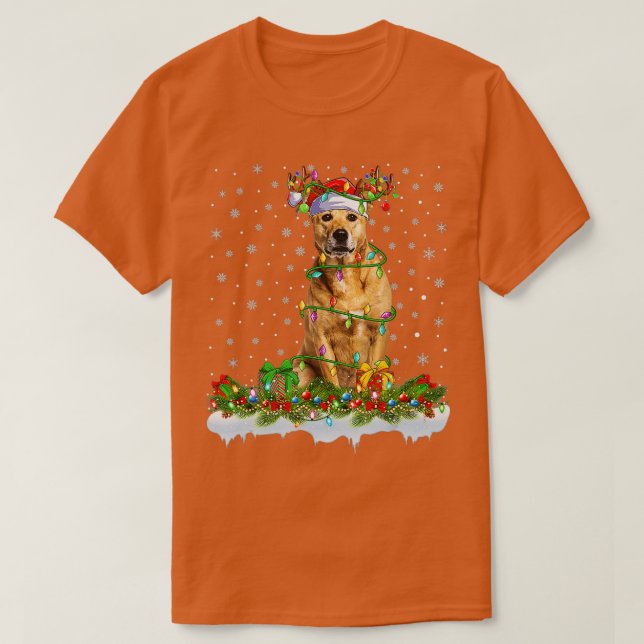 Rhodesian Ridgeback Hund Santa Hat Reindeer Christ T Shirt (Design framsida)