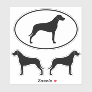 Rhodesian Ridgeback Hund Silhouettes Vinyl Sticker Klistermärken