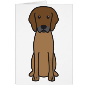 Rhodesian Ridgeback hundtecknad OBS Kort