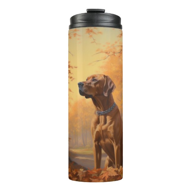 Rhodesian Ridgeback i Höst löv Fall Inspire (Framsida)