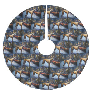 Rhodesian Ridgeback jul - festsäsong Julgransmatta Borstad Polyester