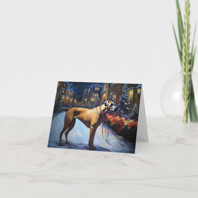Rhodesian Ridgeback jul - festsäsong Kort (Framsida)