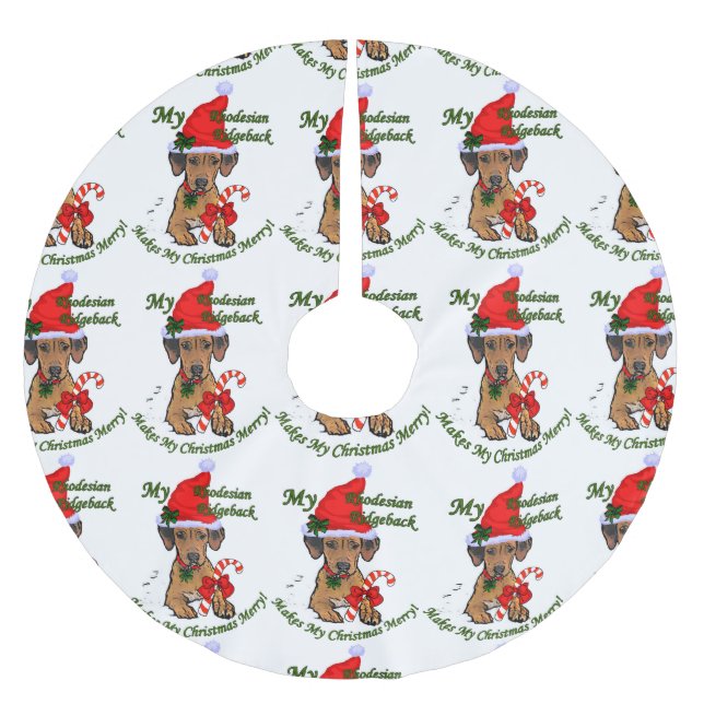 Rhodesian Ridgeback-jul Julgransmatta Borstad Polyester (Framsidan)