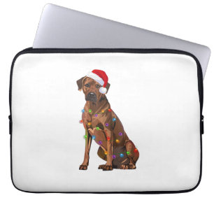 Rhodesian Ridgeback-julen Ljus Julafton Hund Kärle Laptop Fodral