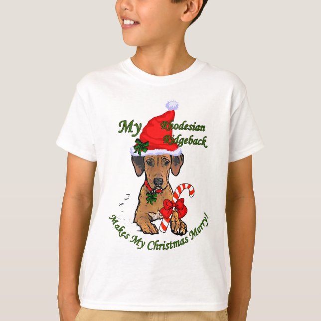 Rhodesian Ridgeback-julklappar T Shirt (Framsida)