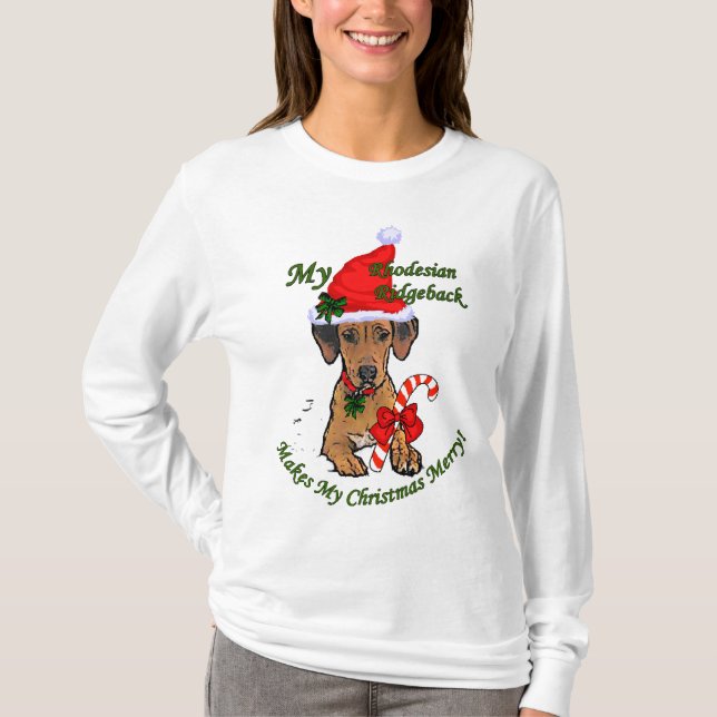 Rhodesian Ridgeback-julklappar Tee (Framsida)