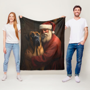 Rhodesian Ridgeback Jultomten - juljul Fleecefilt
