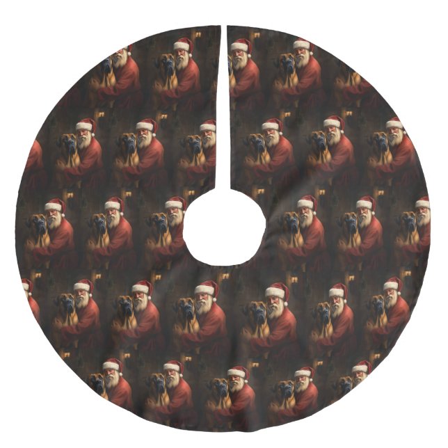 Rhodesian Ridgeback Jultomten - juljul Julgransmatta Borstad Polyester (Framsidan)