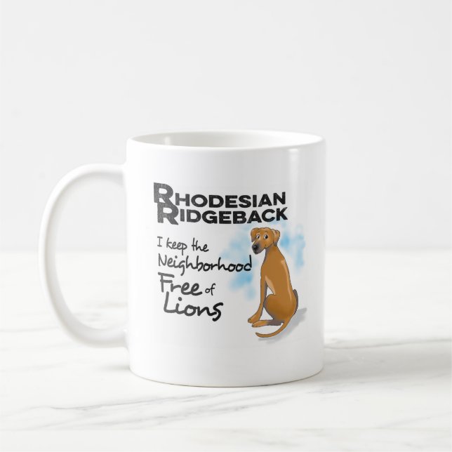 Rhodesian Ridgeback kaffemugg (Vänster)