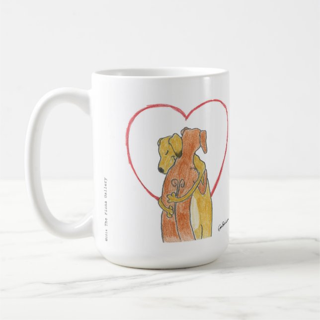 Rhodesian Ridgeback krammugg Kaffemugg (Vänster)