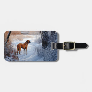 Rhodesian Ridgeback Låt det snöa jul Bagagebricka