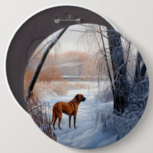 Rhodesian Ridgeback Låt det snöa jul Knapp