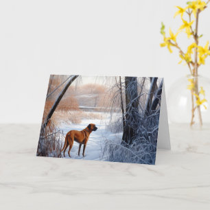 Rhodesian Ridgeback Låt det snöa jul Kort