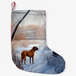 Rhodesian Ridgeback Låt det snöa jul Liten Julstrumpa