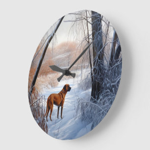 Rhodesian Ridgeback Låt det snöa jul Stor Klocka