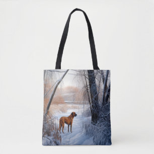 Rhodesian Ridgeback Låt det snöa jul Tygkasse