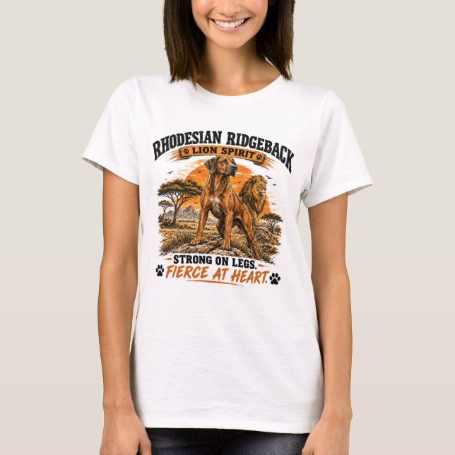 Rhodesian Ridgeback Lejon Ande T Shirt (Framsida)